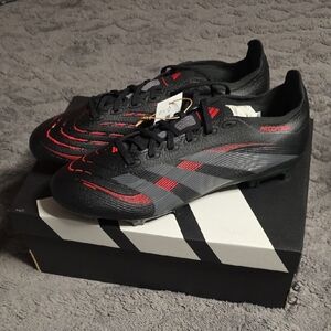 Adidas Men's Black and Red Athletic Shoes